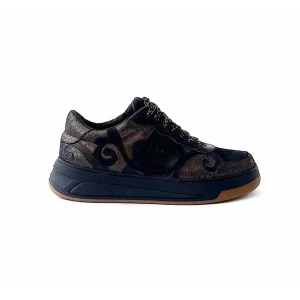 ZAPATILLA CUERO MANDI NEGRA