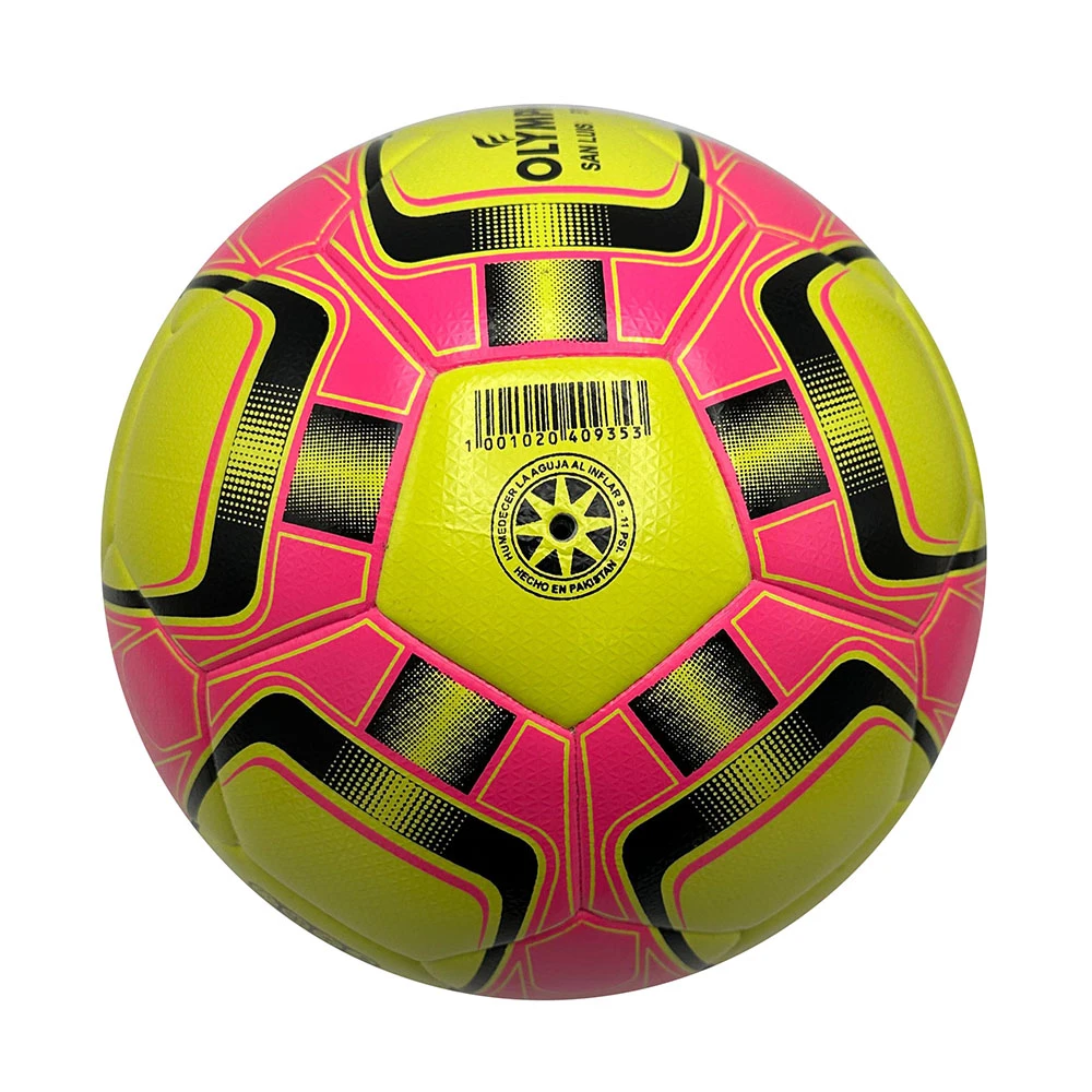 Balon Futbolito Olymphus San Luis N°5 Amarillo-Rosado - Imagen 4