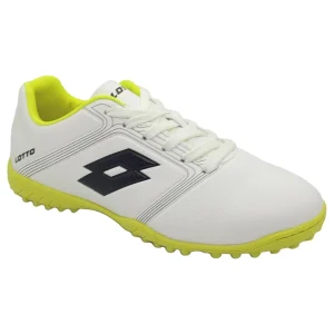 Zapatilla Baby Futbol Juvenil Lotto Tactic Pro TF Blanco-Amarillo J0631-2