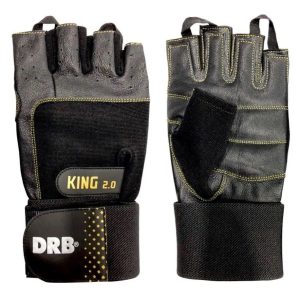 Guante Fitness con Muñequera Cuero DRB King 2.0